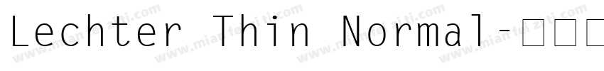 Lechter Thin Normal字体转换